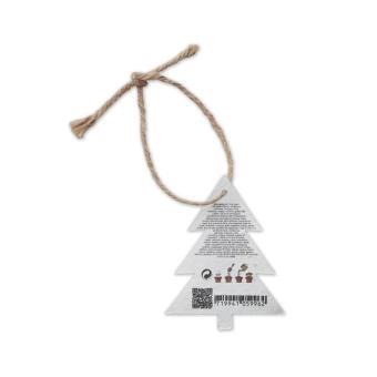 TREESEED Seed paper Xmas ornament White