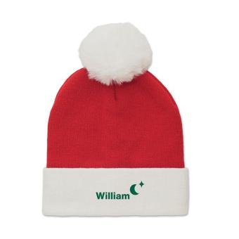 MENSA Christmas knitted beanie Red