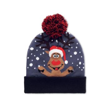 SHIMAS LIGHT Christmas knitted beanie LED Aztec blue