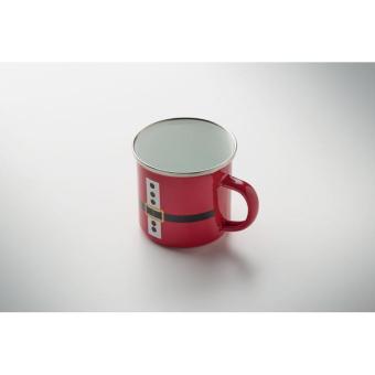 SANTAMEL Santa enamel vintage mug 300ml Red