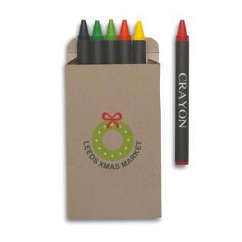 BRABO Carton of 6 wax crayons Multicolor