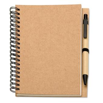 BLOQUERO B6 Recycled notebook with pen Fawn