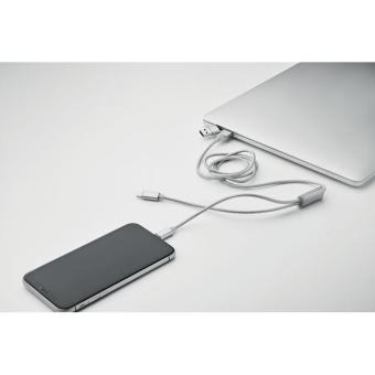 CABLONG 2 in 1 long charging cable Silver