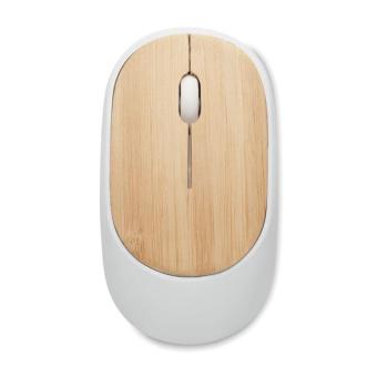 CURVY BAM Wireless mouse in bamboo White