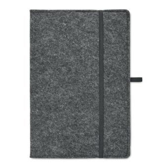 FELTBOOK DIN A5 Notizbuch RPET-Filz Steingrau