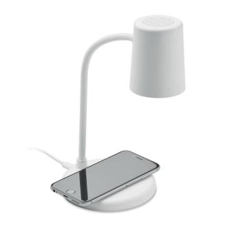 SPOT Wireless charger, lamp speaker White