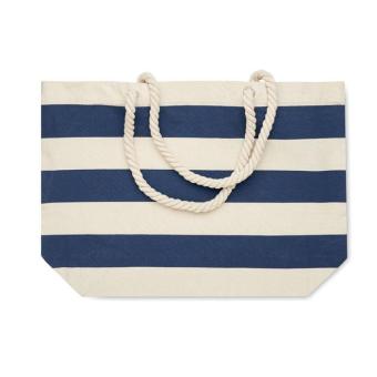 HEAVEN STRIPE Cotton beach bag 220 gr/m² Aztec blue