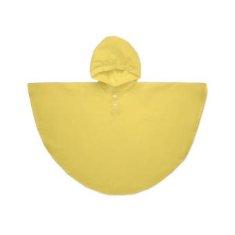 PONCHIE PEVA kid rain coat with hood Yellow