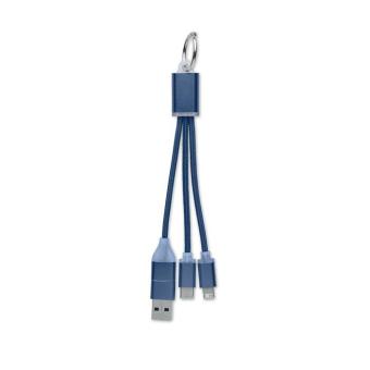 BLUE 4in1 Ladekabel Typ C Marineblau