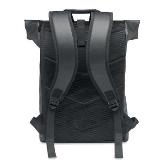 BAI ROLL Laptop PU Rolltop backpack Black