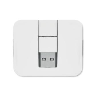 SQUARE-C 4 port USB hub White