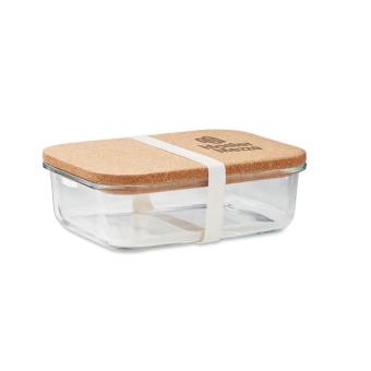 CANOA Glass lunch box with cork lid Transparent