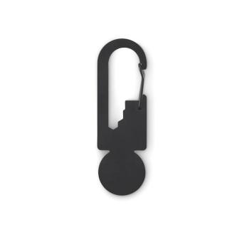 MULTIKEY Multifunctional key ring token Black