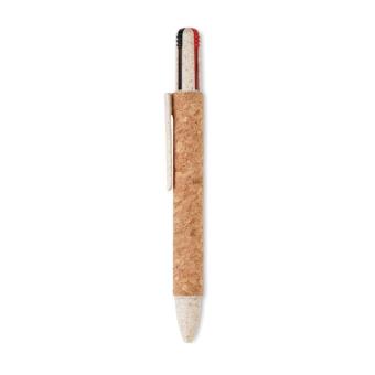 ARBOCHO 4-Farb-Kugelschreiber Kork Beige