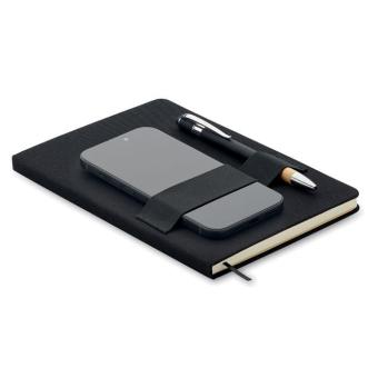 NOTA DIN A5 RPET Notizbuch-Set Schwarz