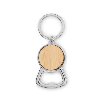 KEYPOP Recycled aluminium key ring Timber