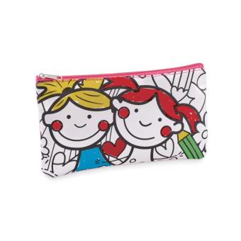 KIDDO Pencil case with markers Cream