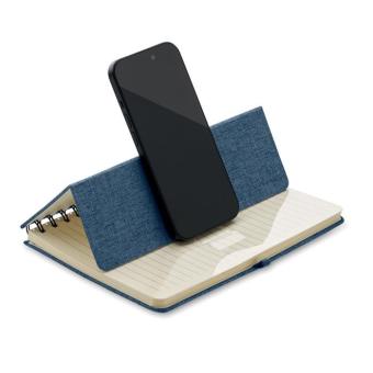 STRATA A5 notebook with phone holder Aztec blue