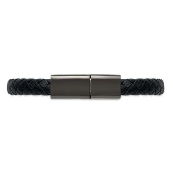 FAULETI CHARGE Braided bracelet cable type-C Black