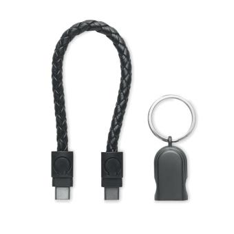 FAULETI LOOP Key ring loop cable type-C Black