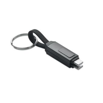 KEYSTO 60W charging cable keyring Black