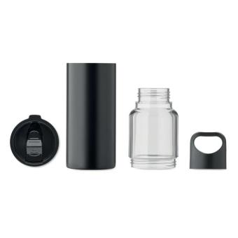 DUALUSE 2in1 Flasche 610ml Schwarz