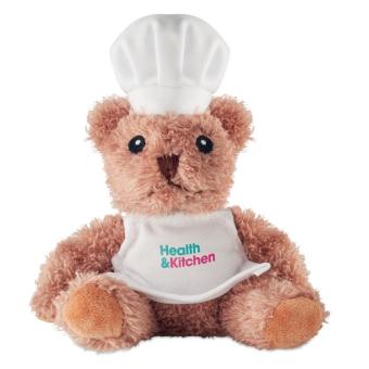 TEDDCHEF Teddybär Koch Weiß