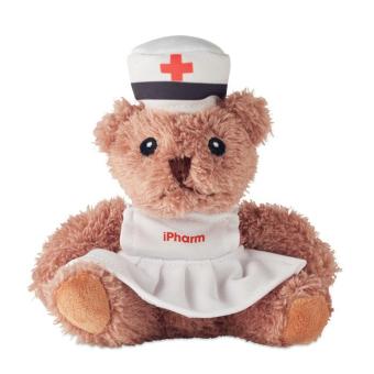 NURSE Teddybär Krankenschwester Weiß