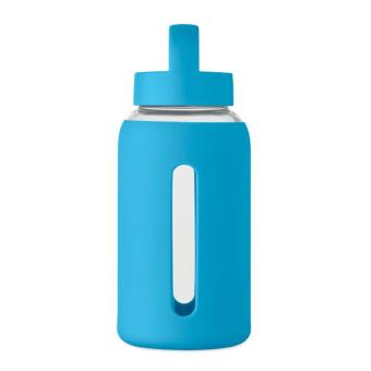 BORIS Flasche Borosilikatglas 600ml Türkis