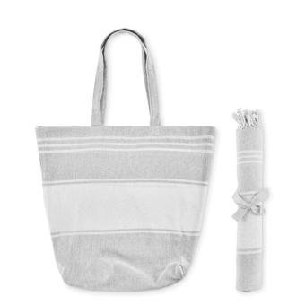 HUMMUM Beach bag with towel 50X14X38cm Convoy grey