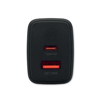 EXTEN EU 2-pole wall adapter/charger Black