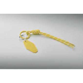 KEYBRAID Braided rope with tag keyring Yellow
