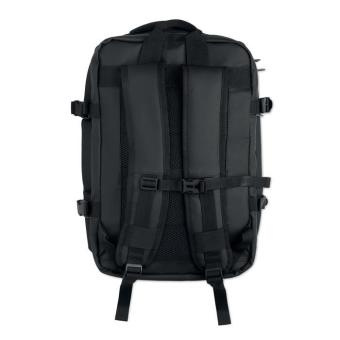 XJUST Erweiterbarer RPET-Rucksack Schwarz