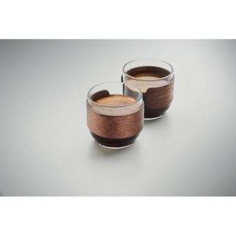 BOGOTA SET Coffee glass set walnut grip Timber