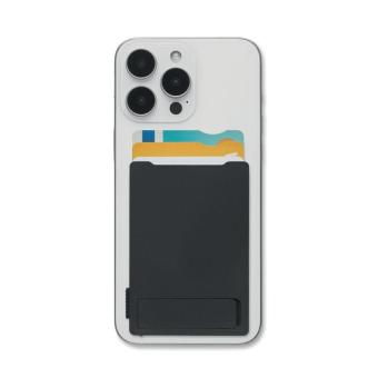 MACARD Magnetic cardholder & stand Black