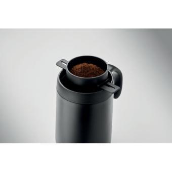 CAFETITO Doppelwandiger Becher & Filter Schwarz