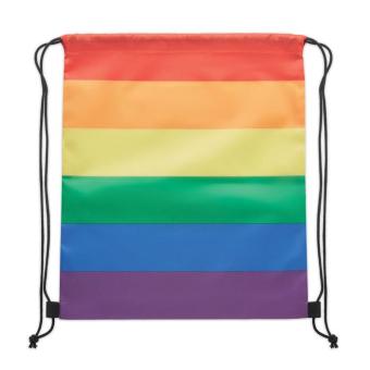 Rainbow RPET drawstring bag Multicolor