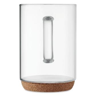 LISBO Glasbecher mit Kork 400ml Transparent
