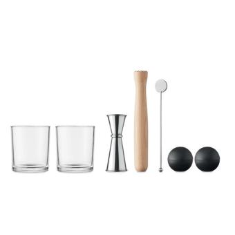 NIGHT Set of 7 pieces cocktail set Flat silver