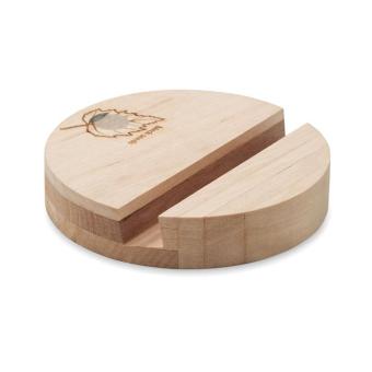 GROW ROUND STAND Smartphone Halter Birkenholz Holz