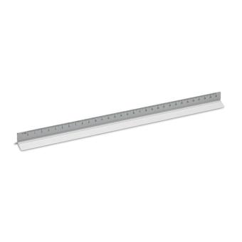 TRIA 30cm Ruler in aluminium Flat silver