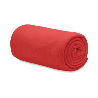 BOGDA RPET fleece blanket 130gr/m² Red
