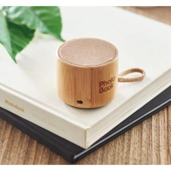 COOL Round bamboo wireless speaker Timber