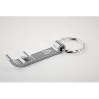 OVIKEY Recycled aluminium key ring Silver