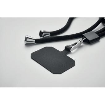 NONETTE RPET Phone holder lanyard Black