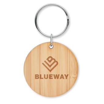 ROUNDBOO Round bamboo key ring Timber