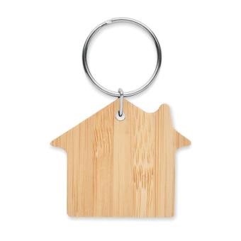 HOUSEBOO House shaped bamboo key ring Timber