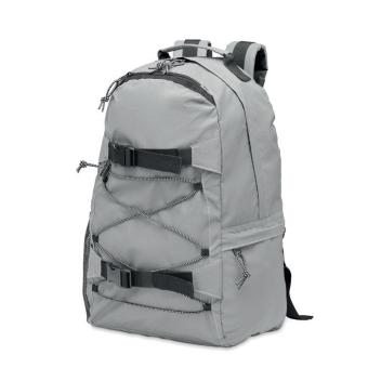 BRIGHT SPORTBAG Reflektierender Rucksack 190T Silber matt