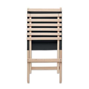 MARINERO Foldable wooden beach chair Black