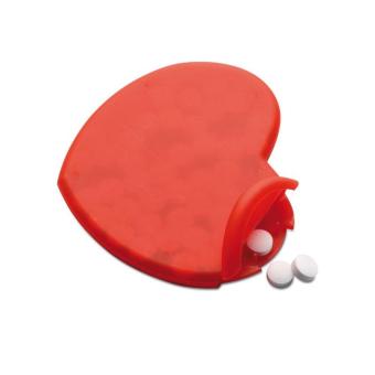 CORAMINT Heart shape peppermint box Red